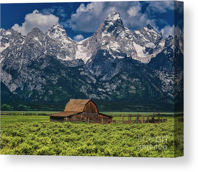 Historic District Canvas Print featuring the photograph John Moulton Barn by Nick Zelinsky Jr