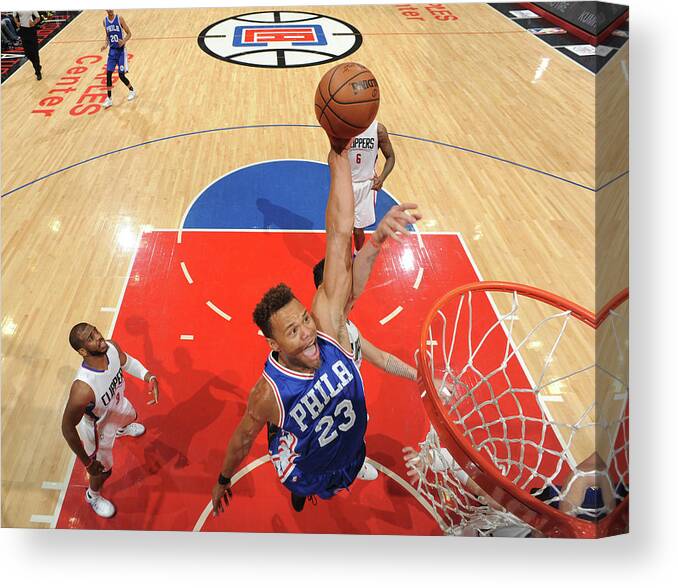 Justin Anderson Canvas Print featuring the photograph Justin Anderson by Andrew D. Bernstein