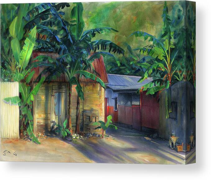 Caribbean Canvas Print featuring the painting Labatwi by Jonathan Gladding