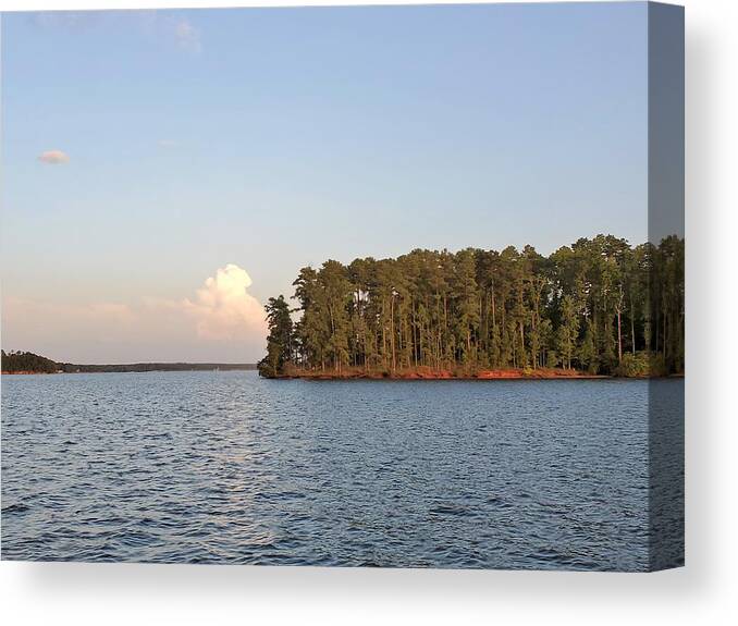 Lake Canvas Print featuring the photograph Lake Island Starboard by Ed Williams