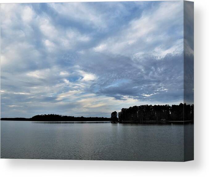 Blue Canvas Print featuring the photograph Lake Sinclair Afternoon Cruise by Ed Williams