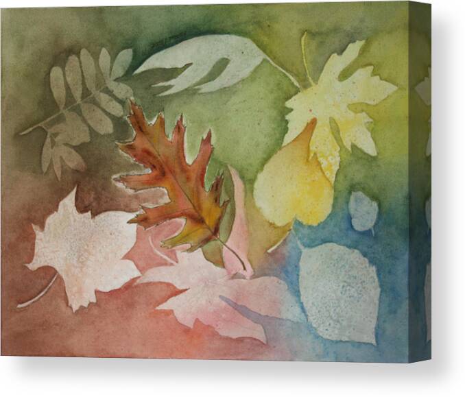 Leaves Canvas Print featuring the painting Leaves IV by Patricia Novack