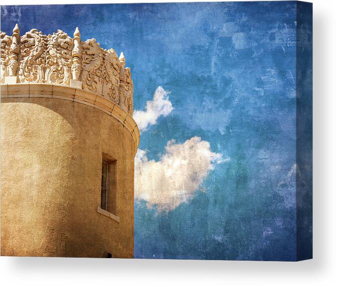 Fairy Tale Canvas Print featuring the photograph Lensic Tower Fairy Tale by Mary Lee Dereske