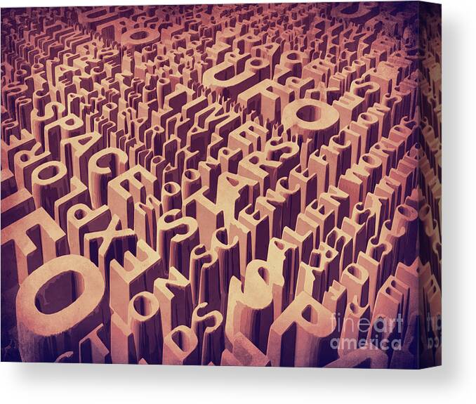 Space Canvas Print featuring the digital art Letters From Space by Phil Perkins