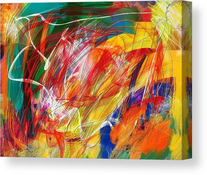 Digital Canvas Print featuring the digital art Light Waves by Ralph White