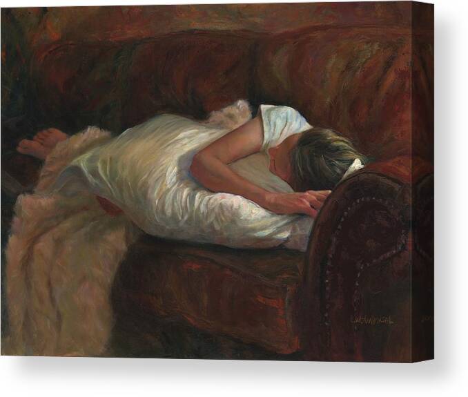 Oil Painting Canvas Print featuring the painting Lost Weekend by Susan Hensel