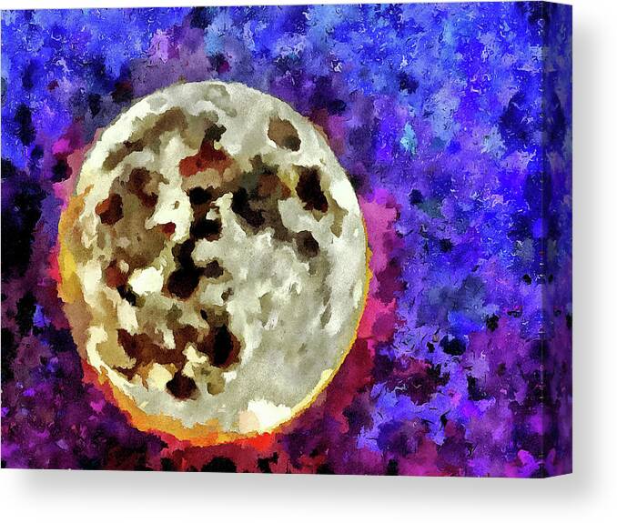 Luna Canvas Print featuring the mixed media Luna by Christopher Reed