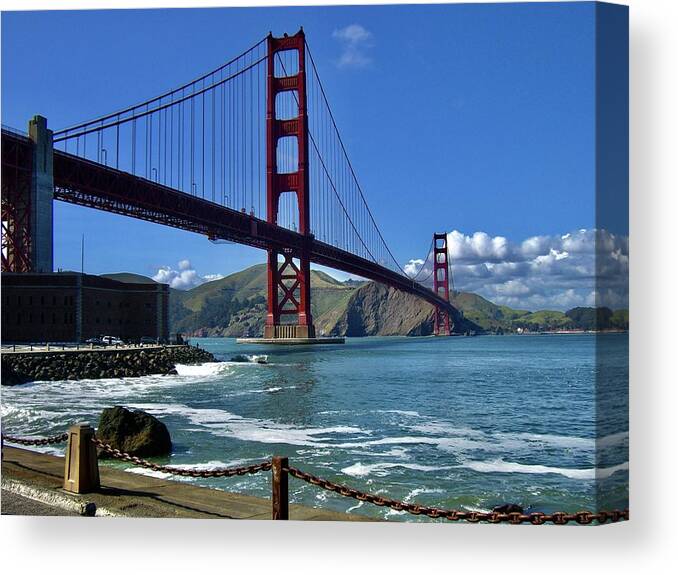 San Francisco Canvas Print featuring the photograph Majestic Crossings in San Fran 1 by Tanya White