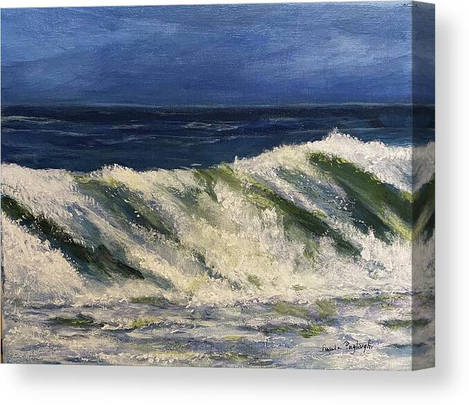 Acrylic Canvas Print featuring the painting Make A Wave by Paula Pagliughi