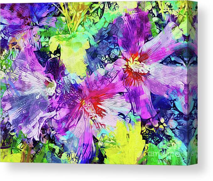 Floral Canvas Print featuring the photograph Malva Malvalicious by Jack Torcello