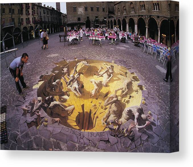 Dies Irae Canvas Print featuring the painting Dies Irae by Kurt Wenner