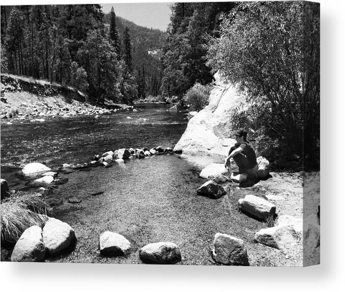 Photograph Canvas Print featuring the photograph Merced River in Yosemite by Beverly Read