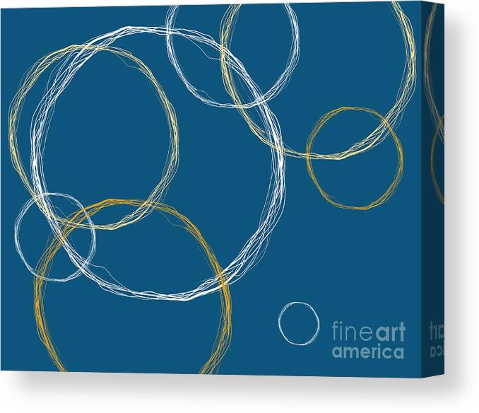 Abstract Circles Canvas Print featuring the digital art Modern Abstract Circles Design by Patricia Awapara