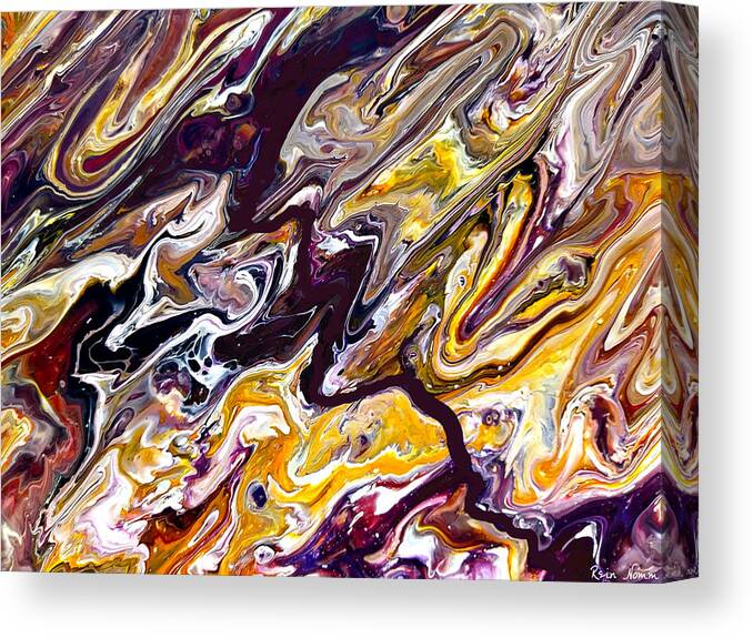  Canvas Print featuring the painting Momentary Meandering by Rein Nomm