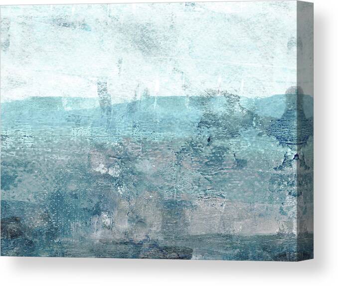 Abstract Canvas Print featuring the painting Moody Seascape by Janine Aykens