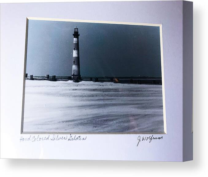 Landscape Canvas Print featuring the photograph Morris Island Lighthouse by Jean Wolfrum