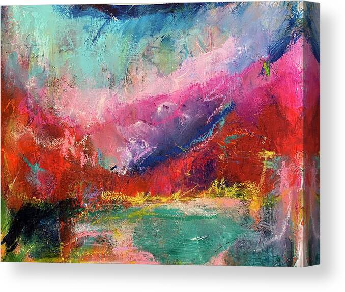 Abstract Canvas Print featuring the painting Mountain Music by Bonny Butler