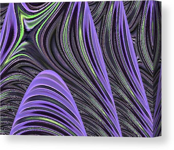 Abstract Canvas Print featuring the digital art Mountains Abstract by Ronald Mills