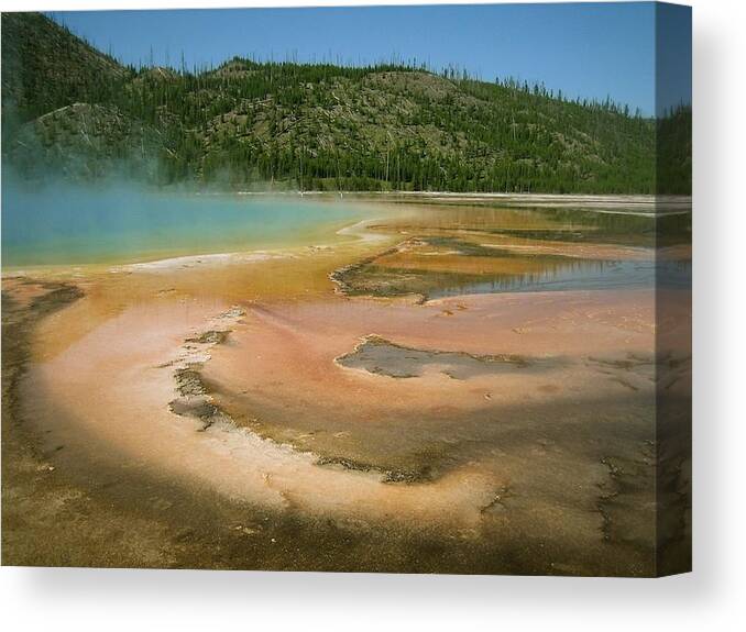 Yellowstone Canvas Print featuring the photograph Nature As An Abstract Painter by Calvin Boyer