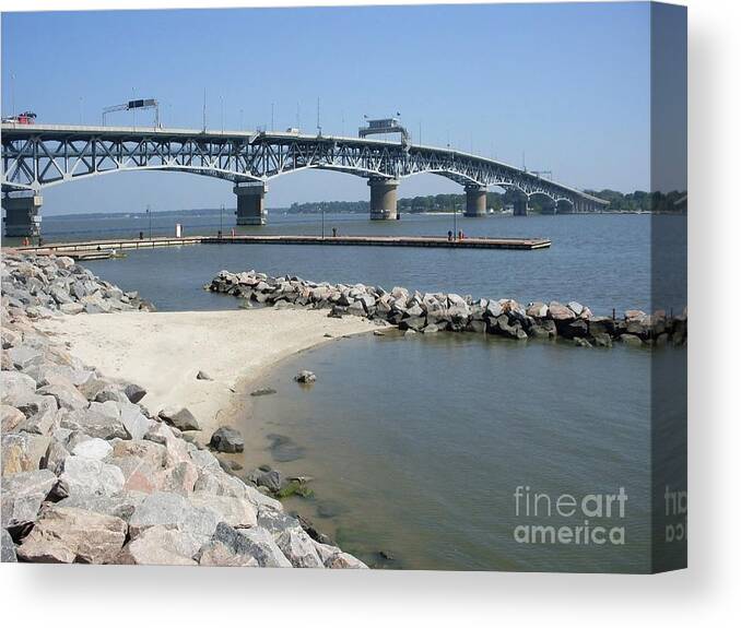 Bridge Photograph Canvas Print featuring the photograph Norfolk Bridge by Expressions By Stephanie