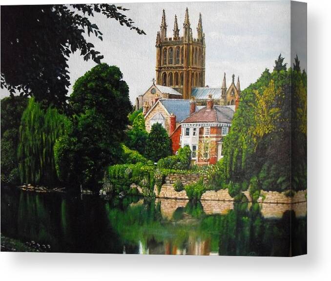 Norwick Canvas Print featuring the painting Norwich by HH Palliser