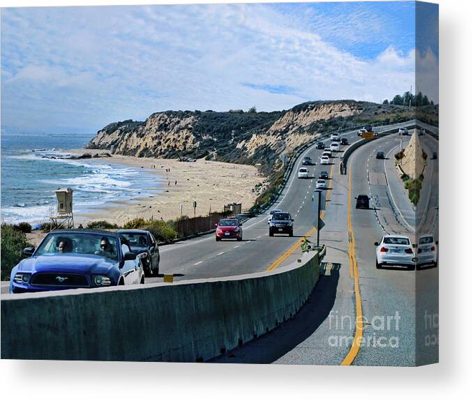 Beach Canvas Print featuring the photograph Oc On Pch In Ca by Jennie Breeze