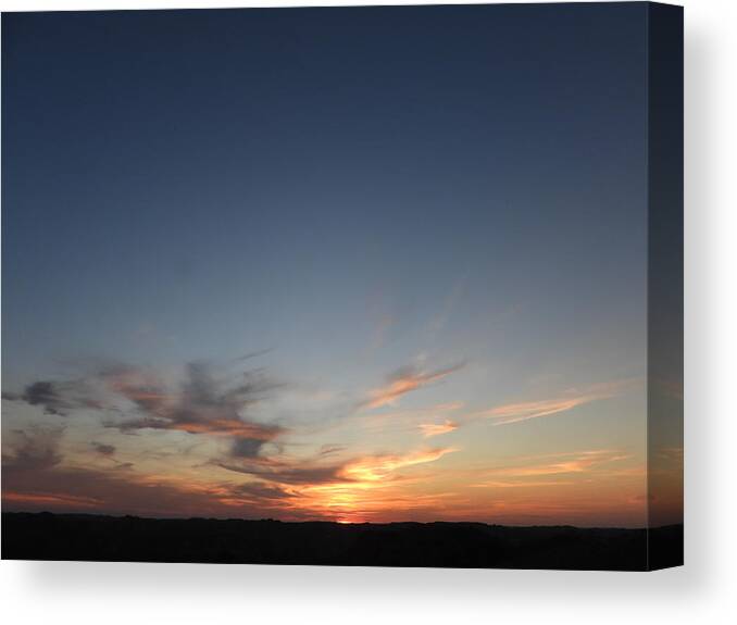 Sunset Canvas Print featuring the photograph October Sunset by Amanda R Wright
