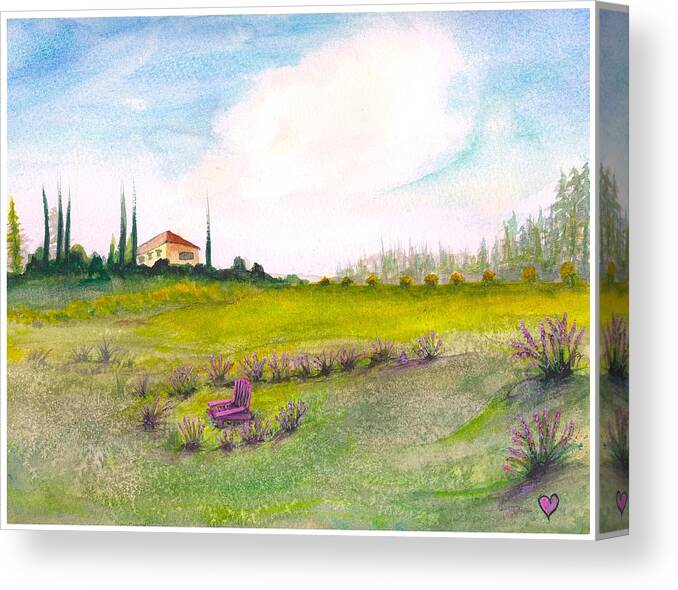 Lavender Field Canvas Print featuring the photograph Old Lavender by Deahn Benware