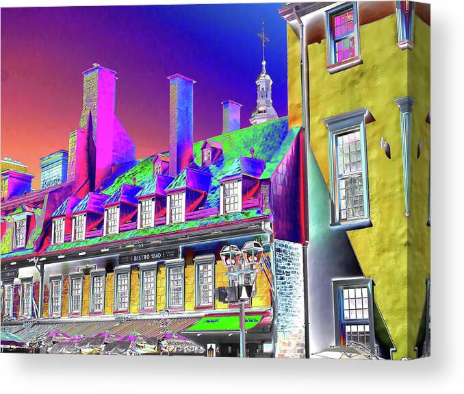 Landscape Canvas Print featuring the photograph Old Quebec by Bearj B Photo Art