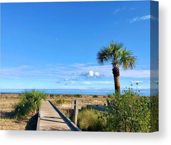 Boardwalk Canvas Print featuring the photograph On the Boardwalk by Michael Stothard