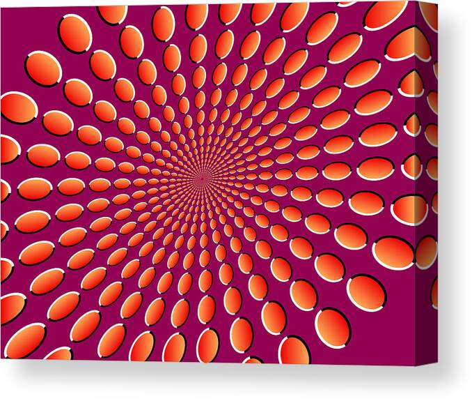 Optical Illusion Canvas Print featuring the digital art Optical Illusion Pods III by Michael Tompsett
