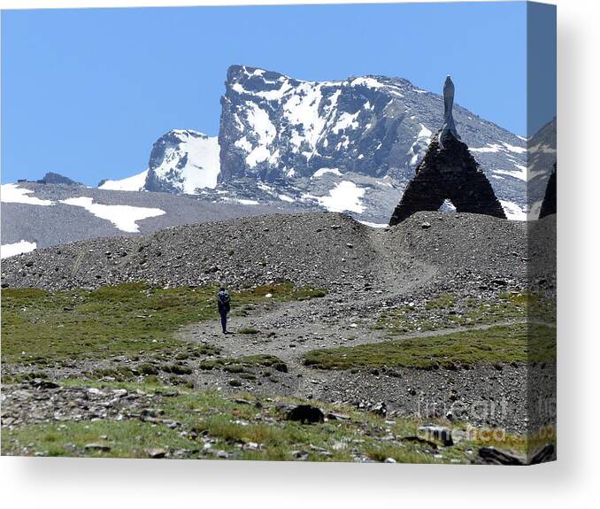 Our Lady Of The Snows Canvas Print featuring the photograph Our Lady of the Snows and Veleta by Phil Banks