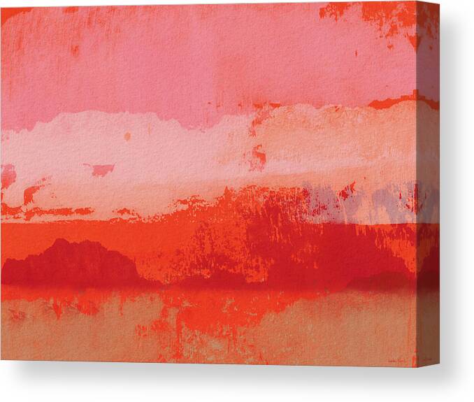 Abstract Canvas Print featuring the mixed media Overlapping- Art by Linda Woods by Linda Woods