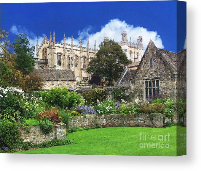 Oxford University Canvas Print featuring the photograph Oxford University Christ Church Memorial Garden by Brian Watt
