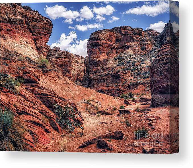 Antelope Canyon X Canvas Print featuring the photograph Path thru a Slot Canyon by Nick Zelinsky Jr