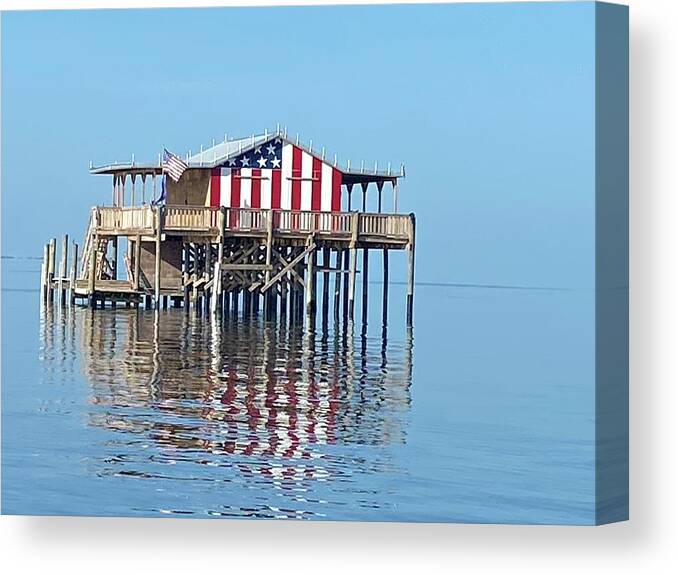 Water Canvas Print featuring the photograph Patriotic Reflection by Rick Redman
