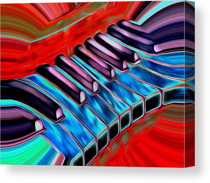 Entranceway Canvas Print featuring the painting Piano Blues by Ronald Mills