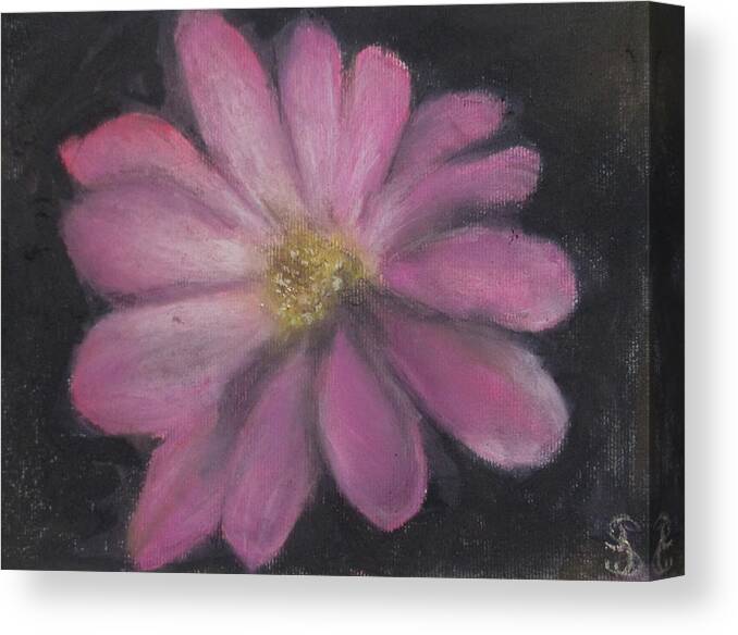 Flower Canvas Print featuring the painting Pink Flower by Jen Shearer