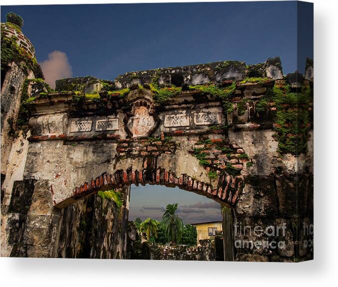 Panama Canvas Print featuring the photograph Portobelo Ruins in Panama by L Bosco
