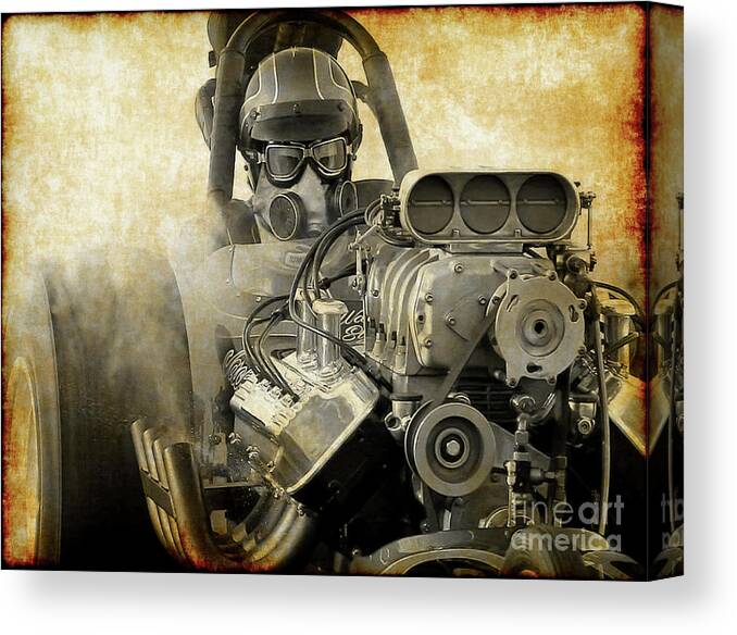 Dragster Canvas Print featuring the photograph Racing Archives Two by Billy Knight