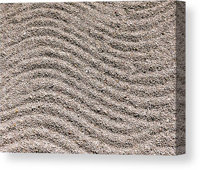 Gravel Canvas Print featuring the photograph Raked Gravel by Julia Wilcox