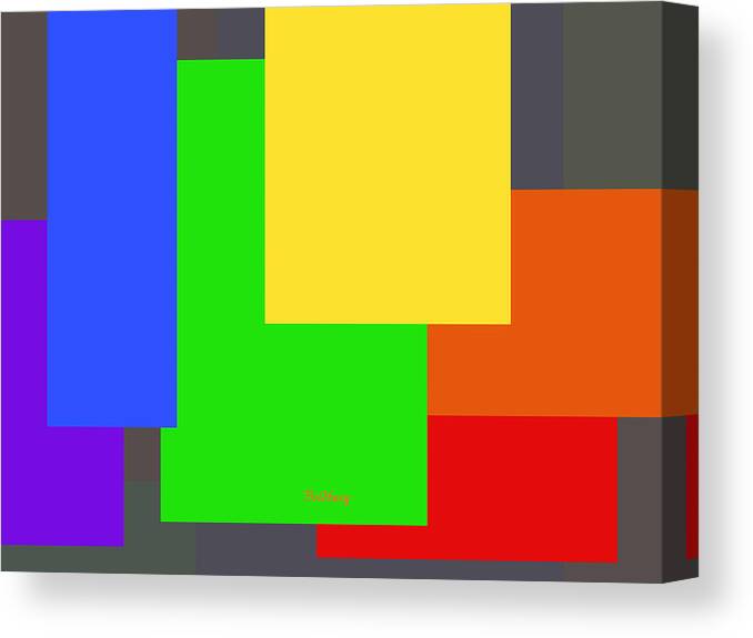 Geometric Canvas Print featuring the digital art Recent 24 by David Bridburg