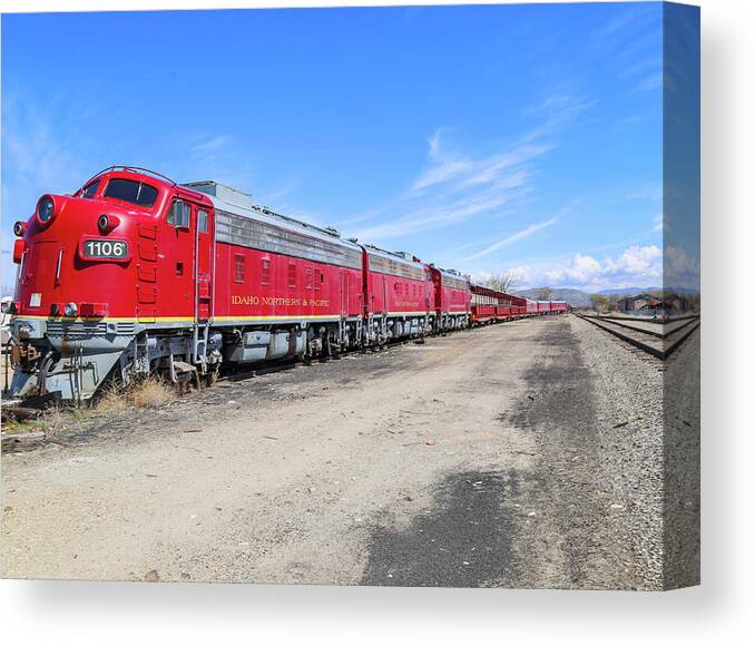 Train Canvas Print featuring the photograph Red Train by Dart Humeston