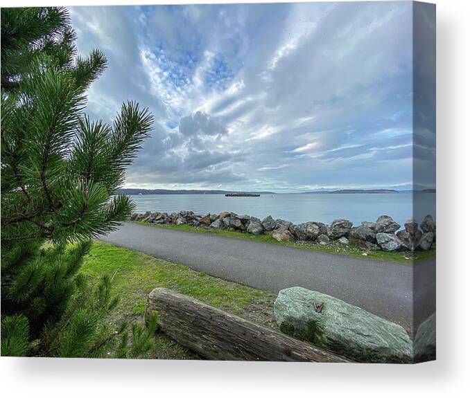 Sea Canvas Print featuring the photograph Road to sea by Anamar Pictures