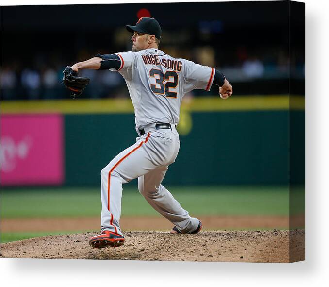 People Canvas Print featuring the photograph Ryan Vogelsong by Otto Greule Jr