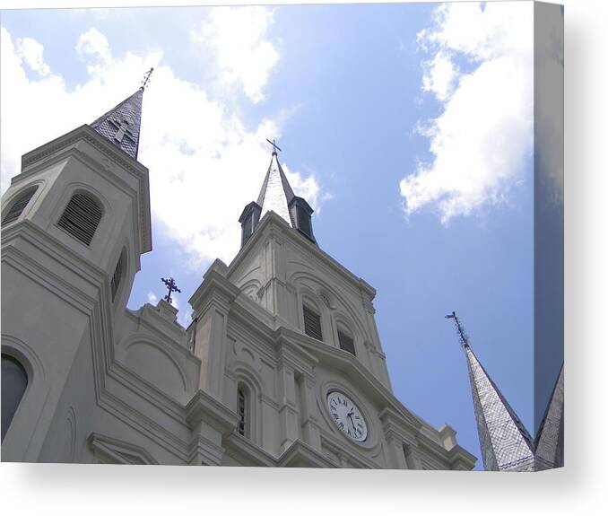 Saint Louis Cathedral Canvas Print featuring the photograph Saint Louis Cathedral by Heather E Harman
