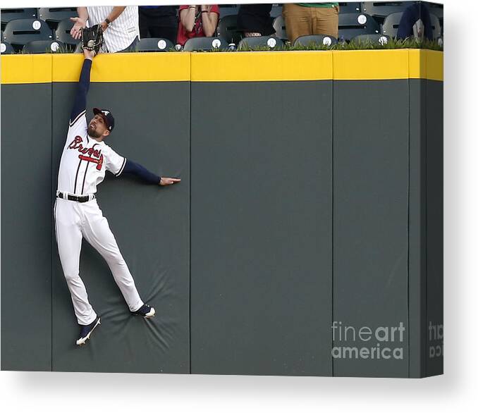 Atlanta Canvas Print featuring the photograph Scott Kingery and Ender Inciarte by Mike Zarrilli