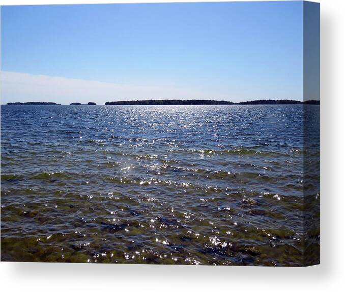 Seaview Canvas Print featuring the photograph Seaview In Finland In The Summer by Johanna Hurmerinta