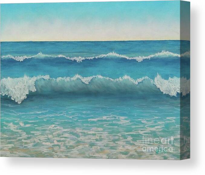 Beach Canvas Print featuring the pastel Serenity SOLD prints available by Lisa Bliss Rush