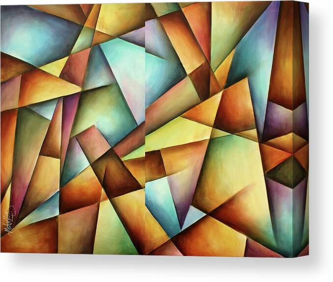 Abstract Canvas Print featuring the painting Shard by Michael Lang